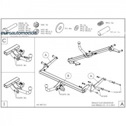 Enganche de remolque fijo para Renault Clio V, 5 Puertas, 2020