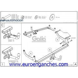 Enganche de remolque fijo galvanizado para Dacia Jogger I, sin rueda de  respuesto bajo el maletero, 2021